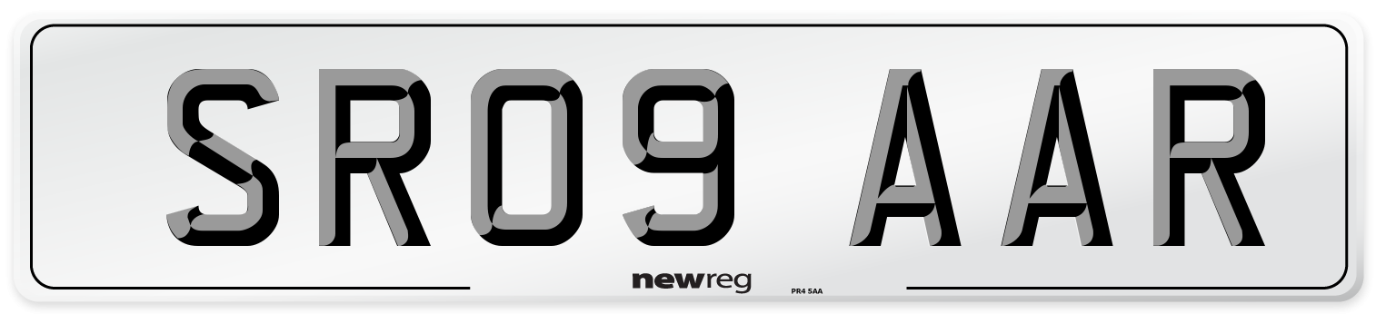 SR09 AAR Number Plate from New Reg